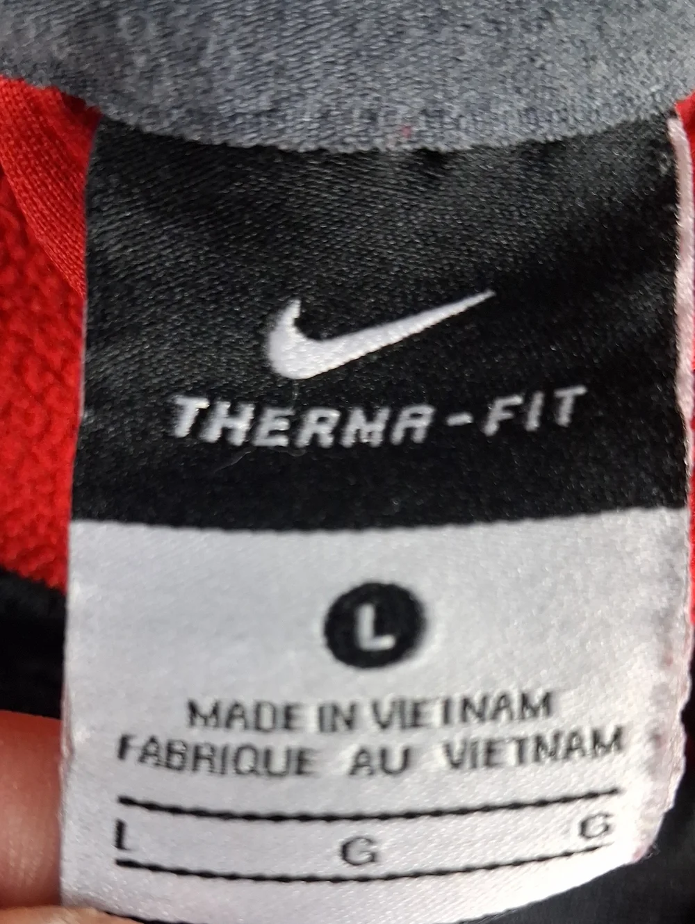 Nike Georgiq Bulldogs Therma Fit Red & Black Casual Activewear Lrg Hoodie